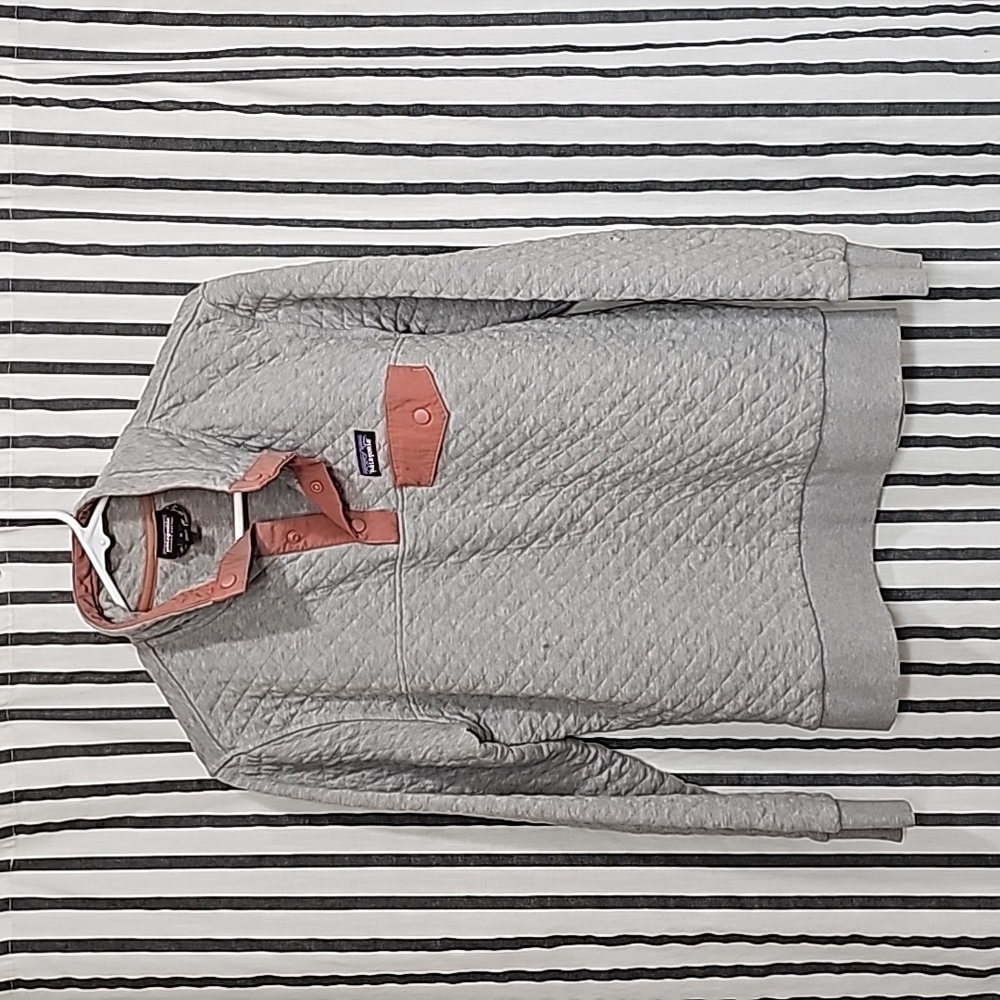 Patagonia Women's Grey Cotton Quilt Snap-T Pullover Size medium